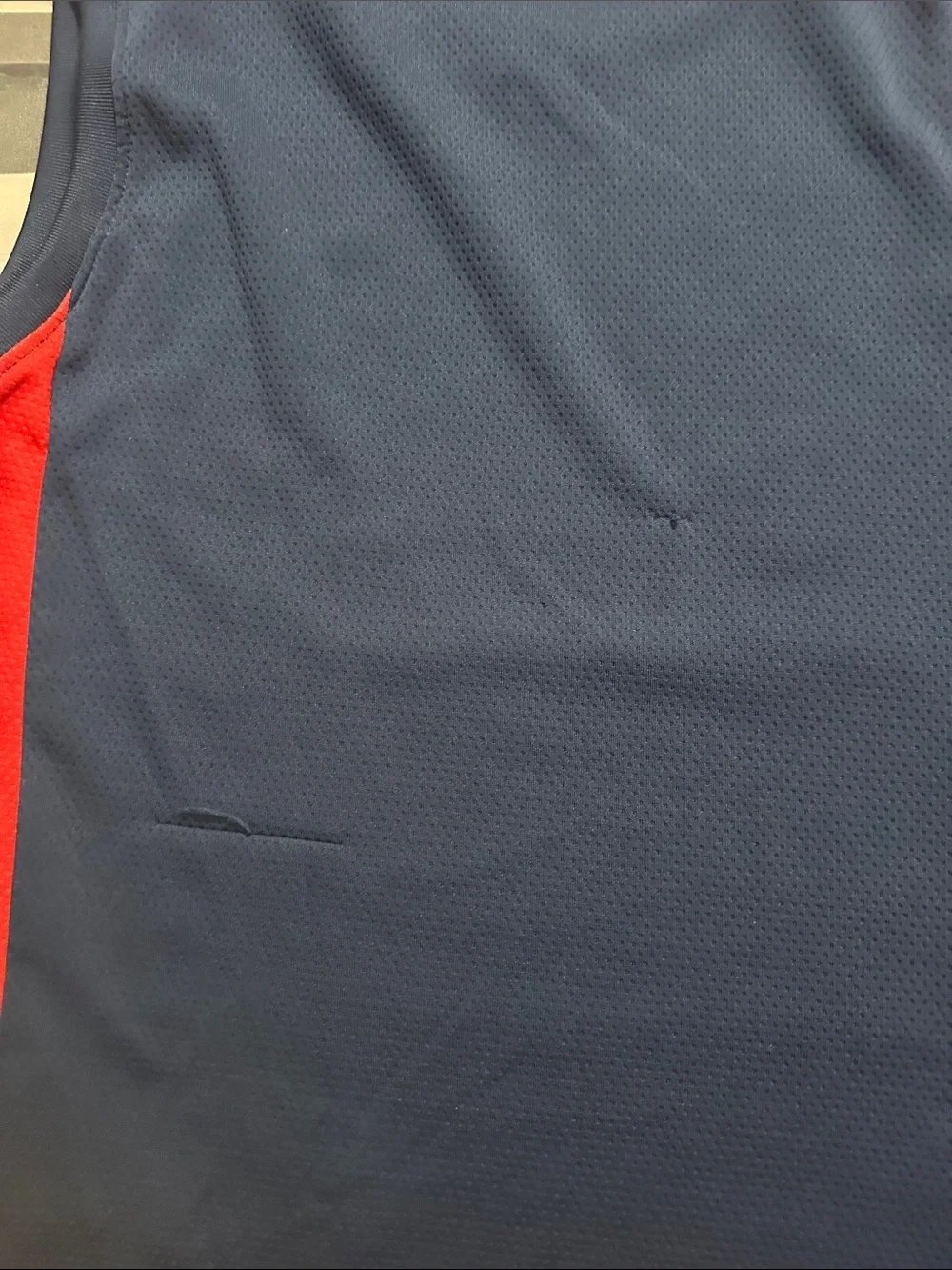 Converse Boys Jersey Navy & Red All-Star Red White Blue Sleeveless Jersey S